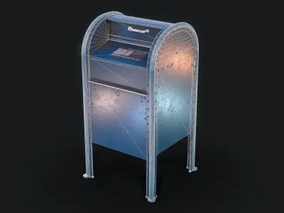 Mailbox metal mail box Low-poly 3D model