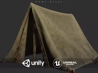 Camping Tent  Low-poly 3D model