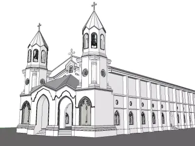 Architecture-Religion-God-Culture-Temple-0142 church 3D model