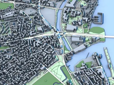 Riga City Latvia 3D model