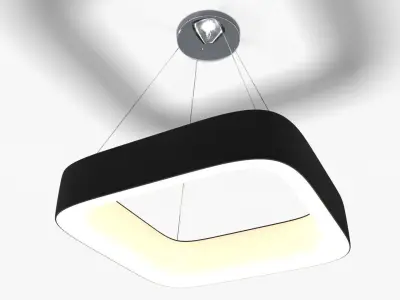 Modern Square Hollow Hanging Ceiling Light Low-poly 3D model