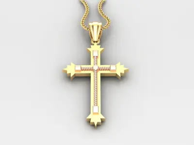 Cross Light Gold 4CP070 3DM STL 3D model