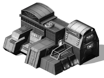 Space-Arsenal futuristic space station 3D model