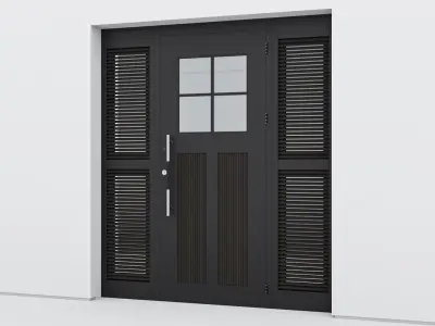 Aluminium door 83 3D model