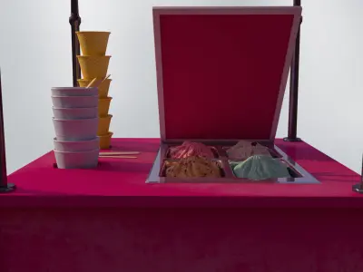 ice cream cart 3D Low-poly 3D model