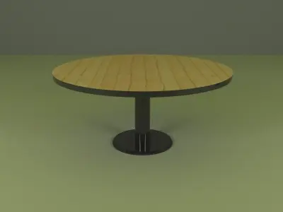 table round with base Free 3D model
