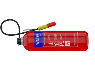 Water Mist Fire Extinguisher 3D model