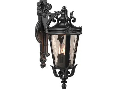 Outdoor Wall Light Fixture Warm Bronze 3D model