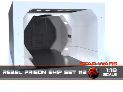 The Mandalorian - Rebel Prison Ship 2 - Small Hallway 1-18 scale 3D print model