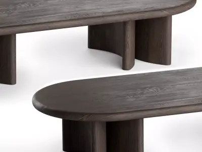 Table du Sud x Clairz Interior Design oak coffee tables 3D model