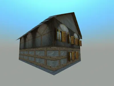 Medieval house - Low poly Low-poly 3D model