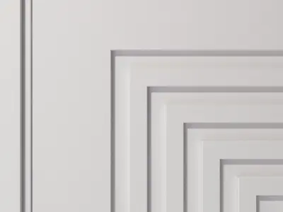 Interior door with linear decor 3D model