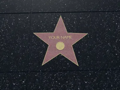 Hollywood Walk Of Fame Star Low-poly 3D model