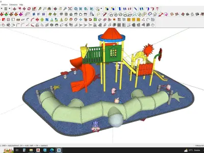 Kindergarden playground 3d model 3D model