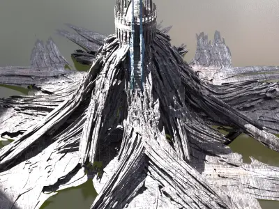 Island of Atlas Grand Tower 3D model