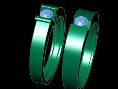 Diamond Ring 3D print model 90