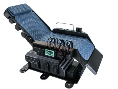 Sci-fi Medical Lab Chair Low-poly 3D model