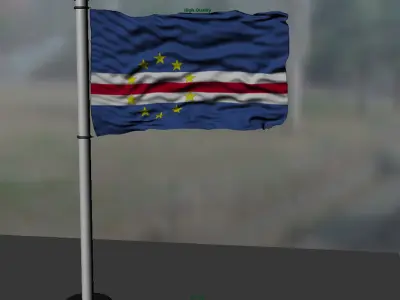 Cape Verde flag 3D model
