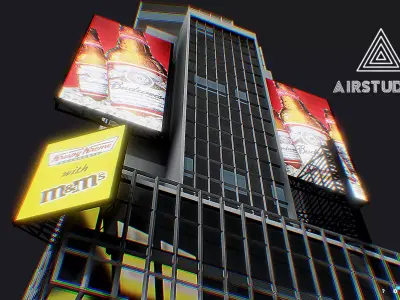 Times Square Building Low-poly 3D model