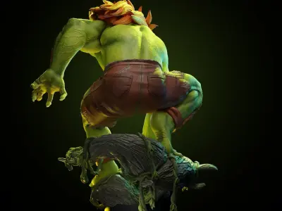 Blanka Street fighter statue  3D print model