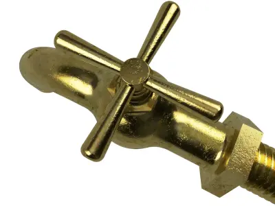 Faucet brass 3D model