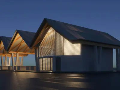 Open Public Marketplace 3D Model 3D model