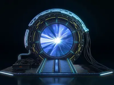 Scifi Portals Time Travel Devices 3D model