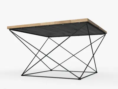 Angle Base Coffee Table by West Elm 3D model