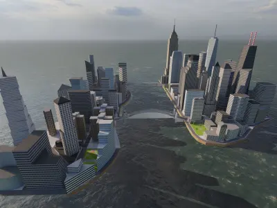 modern city- urban 3D model