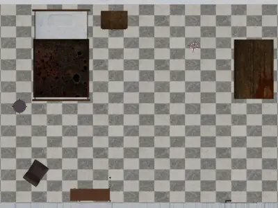 Horror room model for indie game Free low-poly 3D model