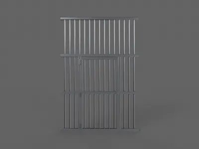 PBR Door Prison Cell 1 Low-poly 3D model