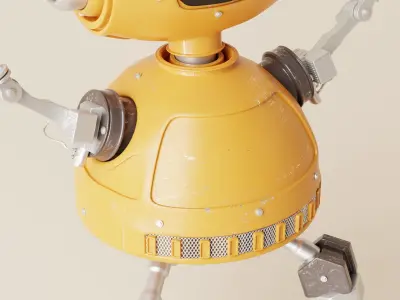 Robot V12 Low-poly 3D model