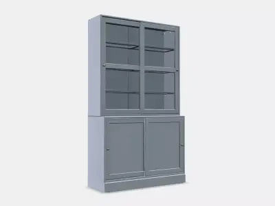 HAVSTA Storage comb w sliding glass doors Low-poly 3D model