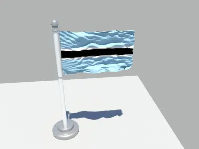 Botswana Flag 3D model