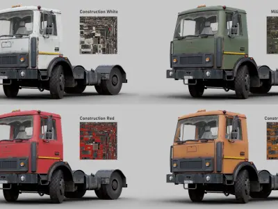  Rigged Construction Truck Realtime 