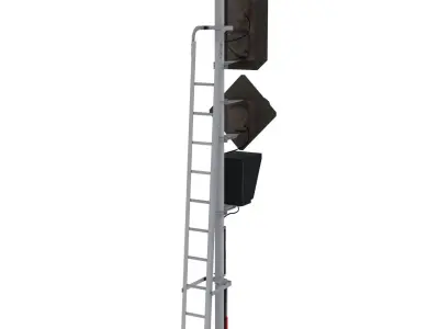 Train Traffic Light 22 3D model