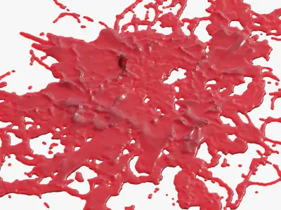 Swirly Blood Splatter Vol2 1 3D model