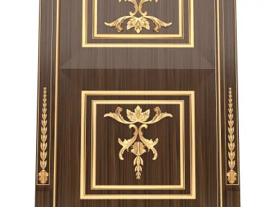 Carved Door Classic 03 Low-poly 3D model