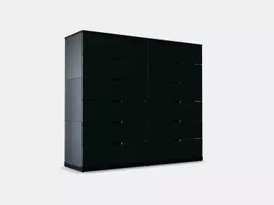 NORDLI Chest of 12 drawers 4 Low-poly 3D model