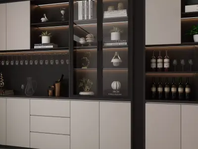Wine cabinet Rack Cellar 3D model