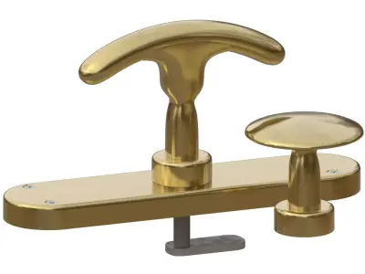 Window frame and furniture handles Also 3d-printable 3D model