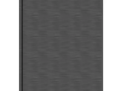 90cm wide stainless steel American fridge freezer Low-poly 3D model