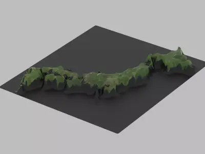 Japan Map Country Low-poly 3D model