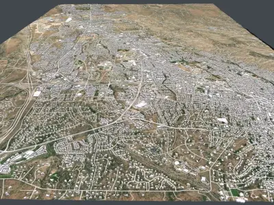 Cityscape Santa Fe New Mexico USA 3D model