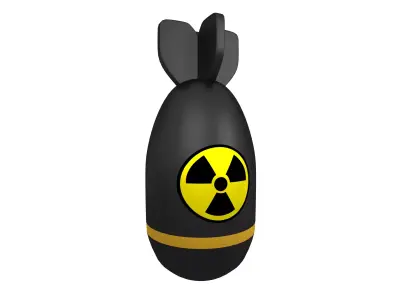 Nuclear Bomb v1 004 Low-poly 3D model