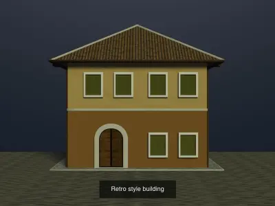 Retro and vintage building 3D Model Pack
