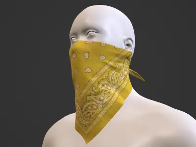 Bandanas four Low-poly 3D model