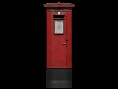 English Mailbox Low-poly 3D model