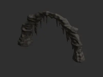 Cave Rock L - Base Low-poly 3D model