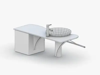 1567 - Sink Low-poly 3D model